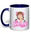 Чашка с цветной ручкой It`s Britney bitch Глубокий темно-синий Чашка с цветной ручкой It`s Britney bitch Глубокий темно-синий фото