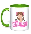 Чашка с цветной ручкой It`s Britney bitch Лаймовый Чашка с цветной ручкой It`s Britney bitch Лаймовый фото