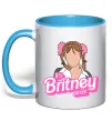 Чашка с цветной ручкой It`s Britney bitch Голубой Чашка с цветной ручкой It`s Britney bitch Голубой фото