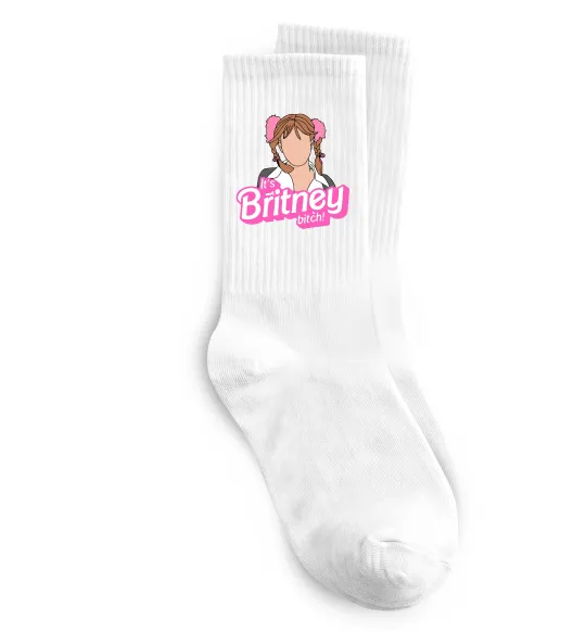 Носки It`s Britney bitch Белый фото