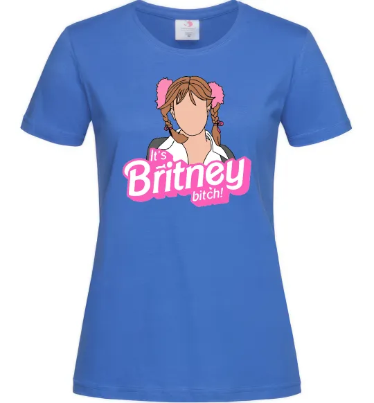 Жіноча футболка It`s Britney bitch Яскраво-синій фото