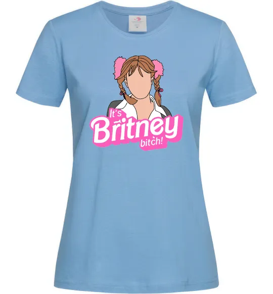 Жіноча футболка It`s Britney bitch Блакитний фото