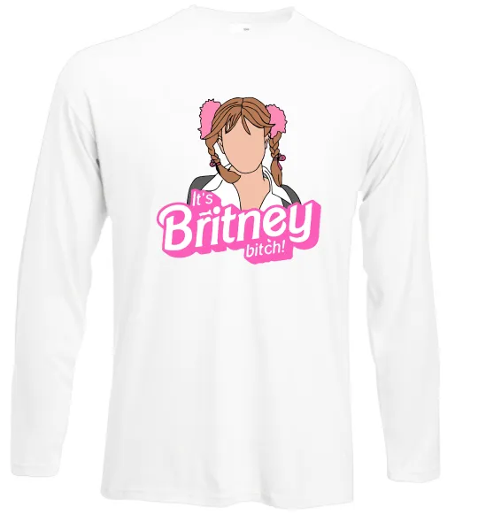 Лонгслів It`s Britney bitch Білий фото