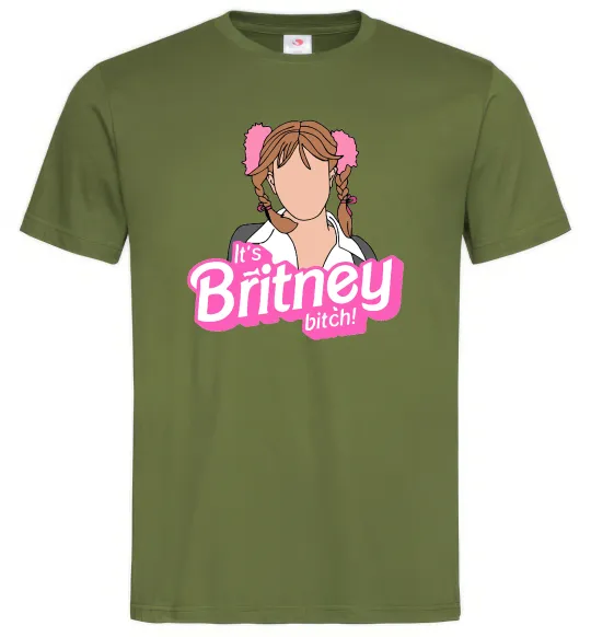 Чоловіча футболка It`s Britney bitch Оливковий фото