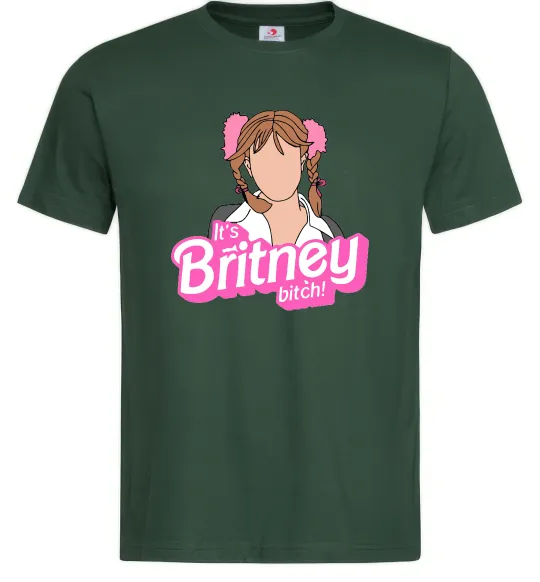 Чоловіча футболка It`s Britney bitch Темно-зелений фото