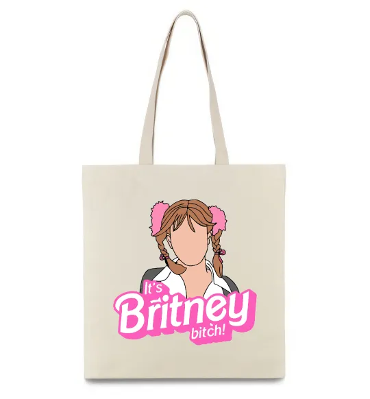 Эко-сумка It`s Britney bitch Бежевый фото