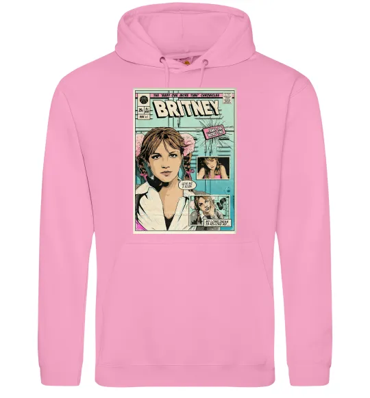 Мужская толстовка (худи) Britney comics Розовый фото
