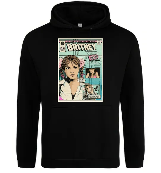 Мужская толстовка (худи) Britney comics Черный фото
