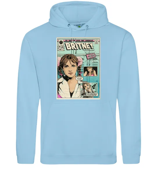 Мужская толстовка (худи) Britney comics Голубой фото