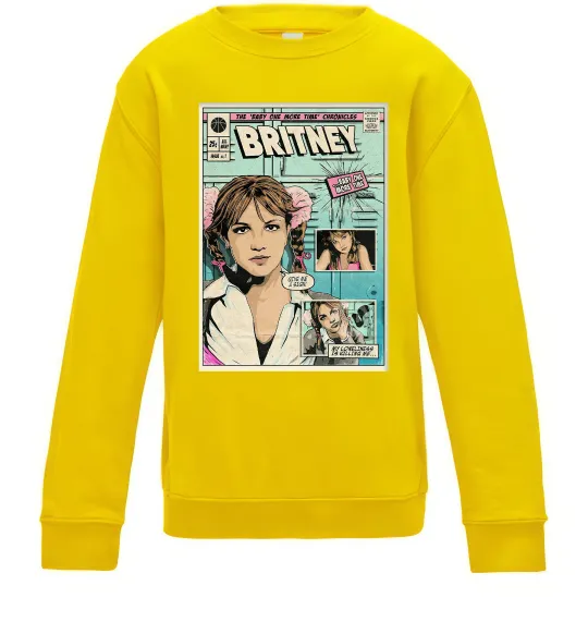 Детский Свитшот Britney comics Солнечно желтый фото