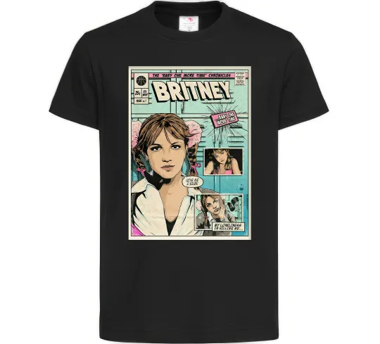 Детская футболка Britney comics Черный фото