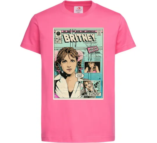 Детская футболка Britney comics Ярко-розовый фото