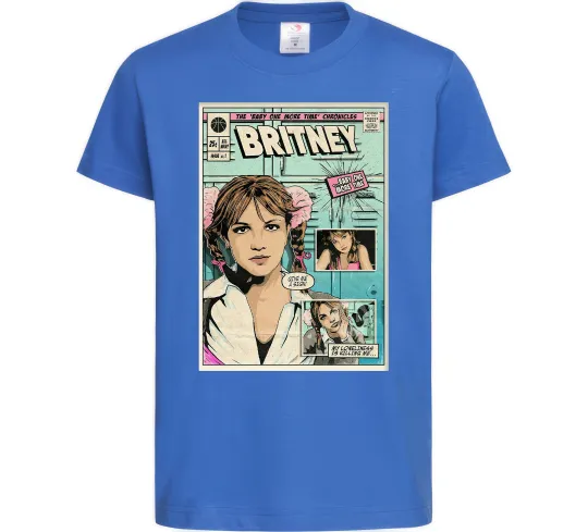 Детская футболка Britney comics Ярко-синий фото