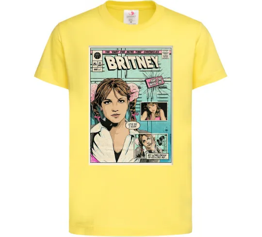 Детская футболка Britney comics Лимонный фото