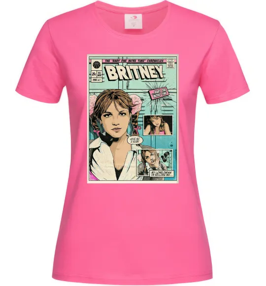 Женская футболка Britney comics Ярко-розовый фото