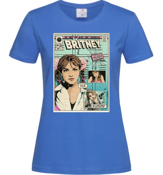 Женская футболка Britney comics Ярко-синий фото