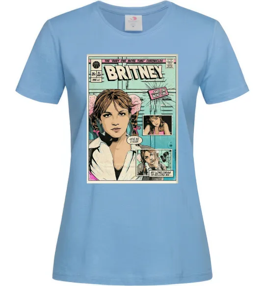 Женская футболка Britney comics Голубой фото