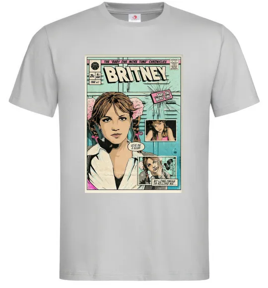 Мужская футболка Britney comics Серый фото