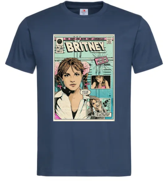 Мужская футболка Britney comics Темно-синий фото