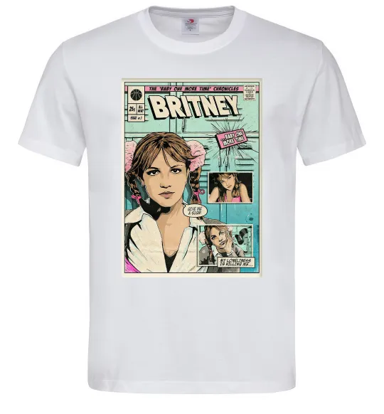 Мужская футболка Britney comics Белый фото