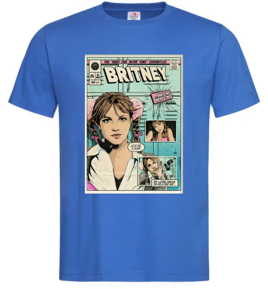Мужская футболка Britney comics Ярко-синий фото