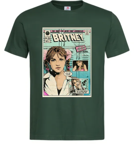 Мужская футболка Britney comics Темно-зеленый фото