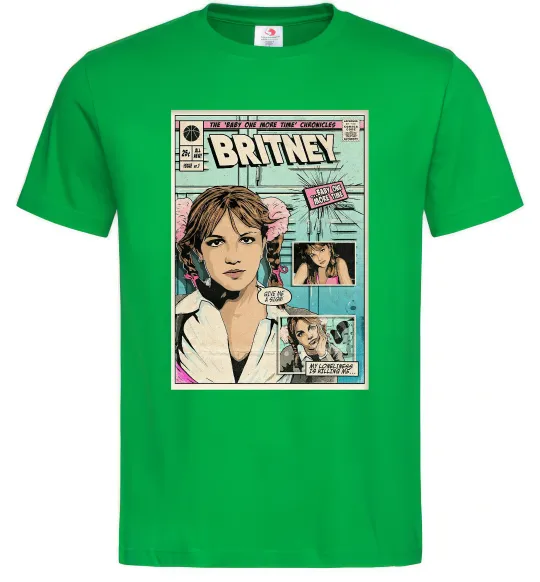 Мужская футболка Britney comics Зеленый фото