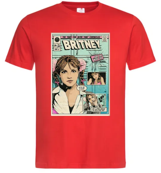Мужская футболка Britney comics Красный фото