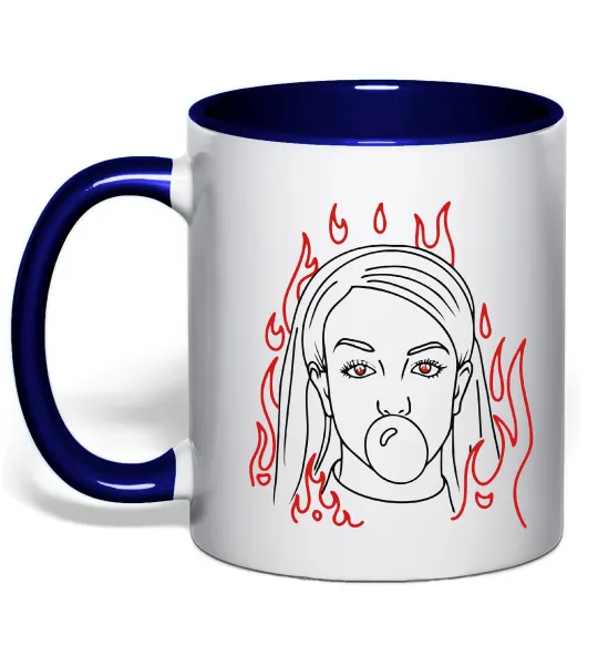 Чашка с цветной ручкой Britney Spears Глубокий темно-синий фото