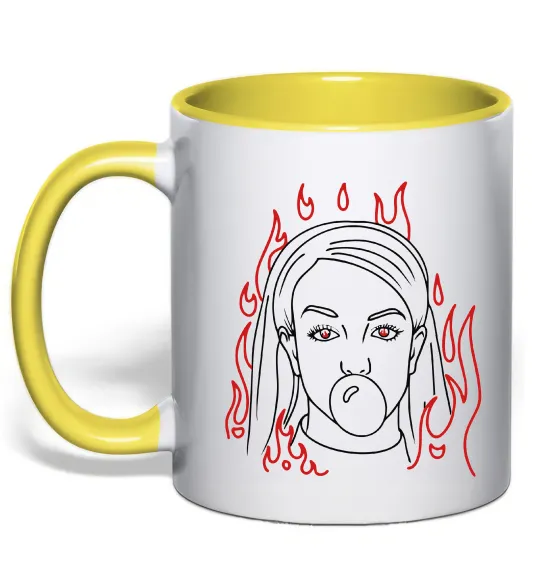 Чашка с цветной ручкой Britney Spears Лимонный фото