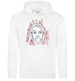 Женская толстовка (худи) Lady Gaga Fame monster Белый фото