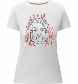 Женская премиум футболка Lana Del Rey Черный фото