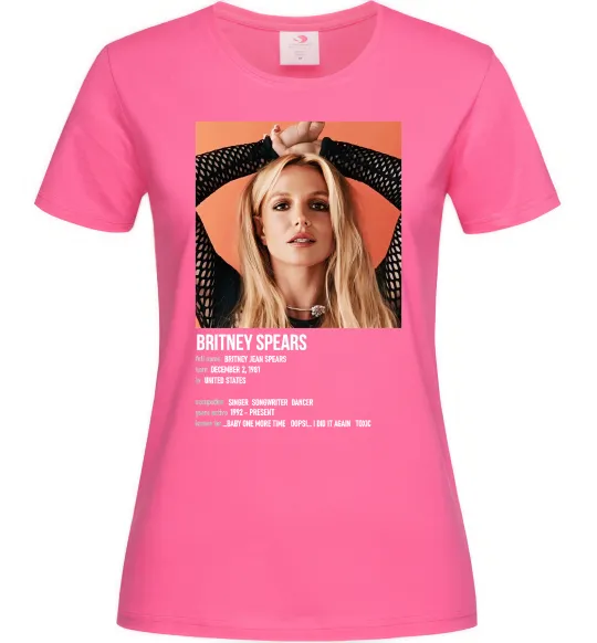 Жіноча футболка Брітні Спірс Яскраво-рожевий фото