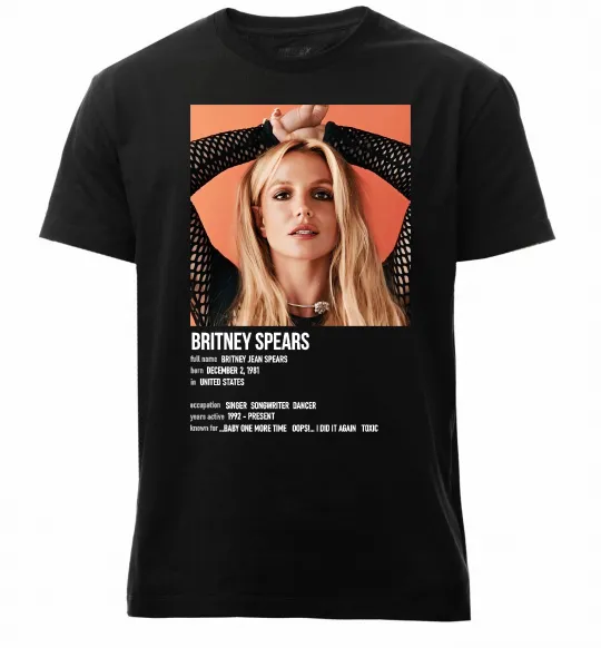 Чоловіча преміум футболка Брітні Спірс Чорний фото