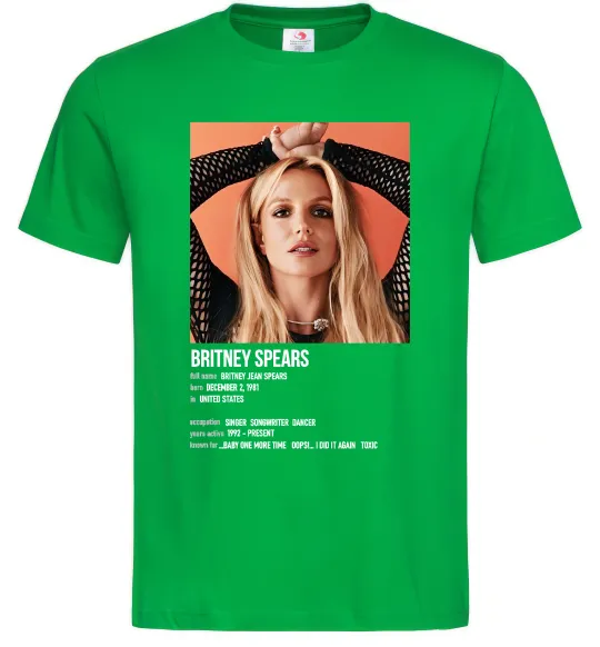 Чоловіча футболка Брітні Спірс Зелений фото