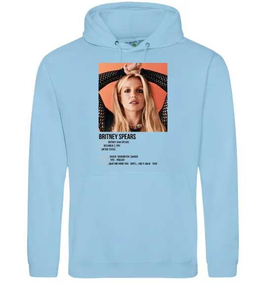 Женская толстовка (худи) Брітні Спірс Голубой фото