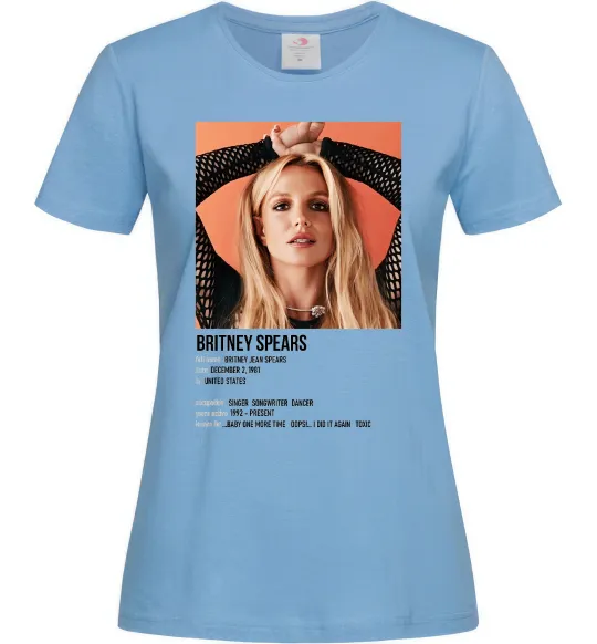 Жіноча футболка Брітні Спірс Блакитний фото