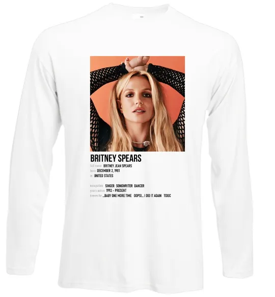 Лонгслів Брітні Спірс Білий фото