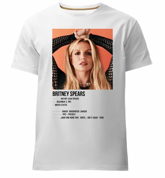 Чоловіча преміум футболка Брітні Спірс Білий фото