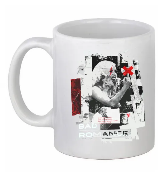 Чашка керамическая Bad Romance Lady Gaga Белый фото