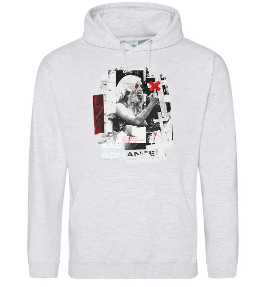 Чоловіча толстовка (худі) Bad Romance Lady Gaga Сірий меланж фото