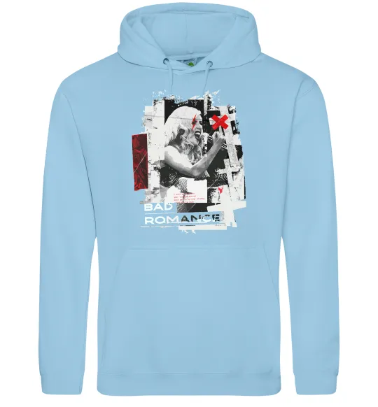 Жіноча толстовка (худі) Bad Romance Lady Gaga Блакитний фото