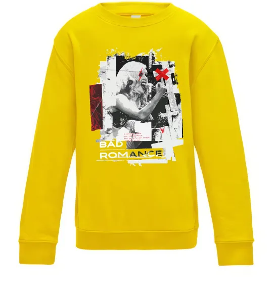 Детский Свитшот Bad Romance Lady Gaga Солнечно желтый фото