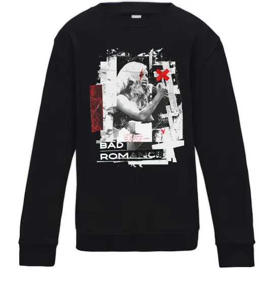 Детский Свитшот Bad Romance Lady Gaga Черный фото