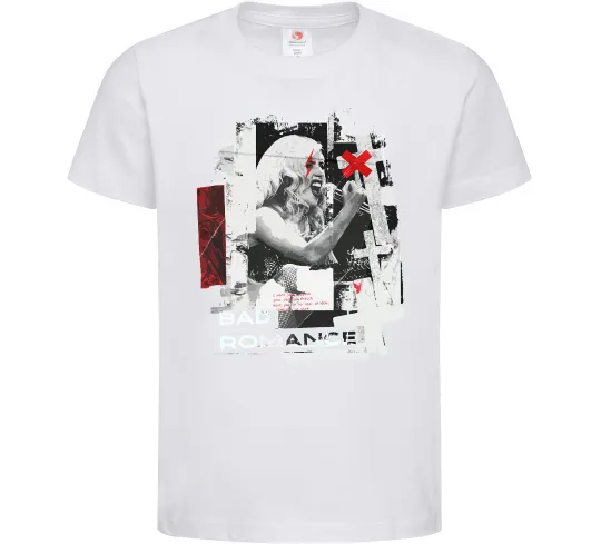 Дитяча футболка Bad Romance Lady Gaga Білий фото