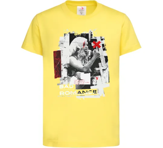 Дитяча футболка Bad Romance Lady Gaga Лимонний фото