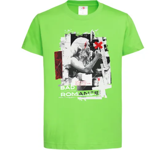 Дитяча футболка Bad Romance Lady Gaga Лаймовий фото