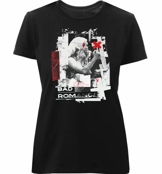 Женская премиум футболка Bad Romance Lady Gaga Черный фото
