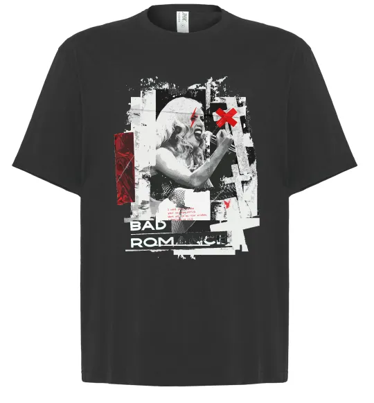 Футболка Оверсайз Bad Romance Lady Gaga Черный фото