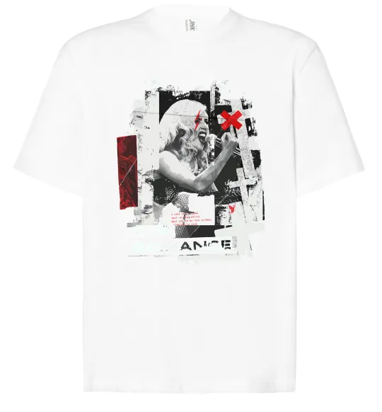 Футболка Оверсайз Bad Romance Lady Gaga Белый фото